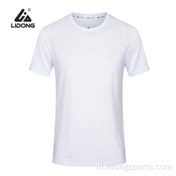 Blanco mannen en vrouwen rond nek T -shirt